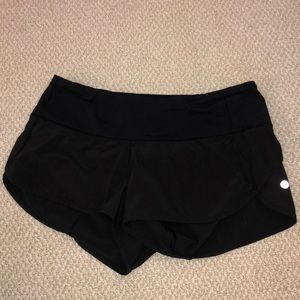 Lulu Lemon Black Speed up Shorts